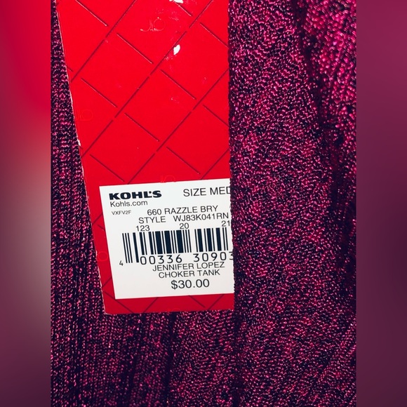 Jennifer Lopez crewneck tank with cut out choker Cascade Hem size Medium NWT - Picture 10 of 15